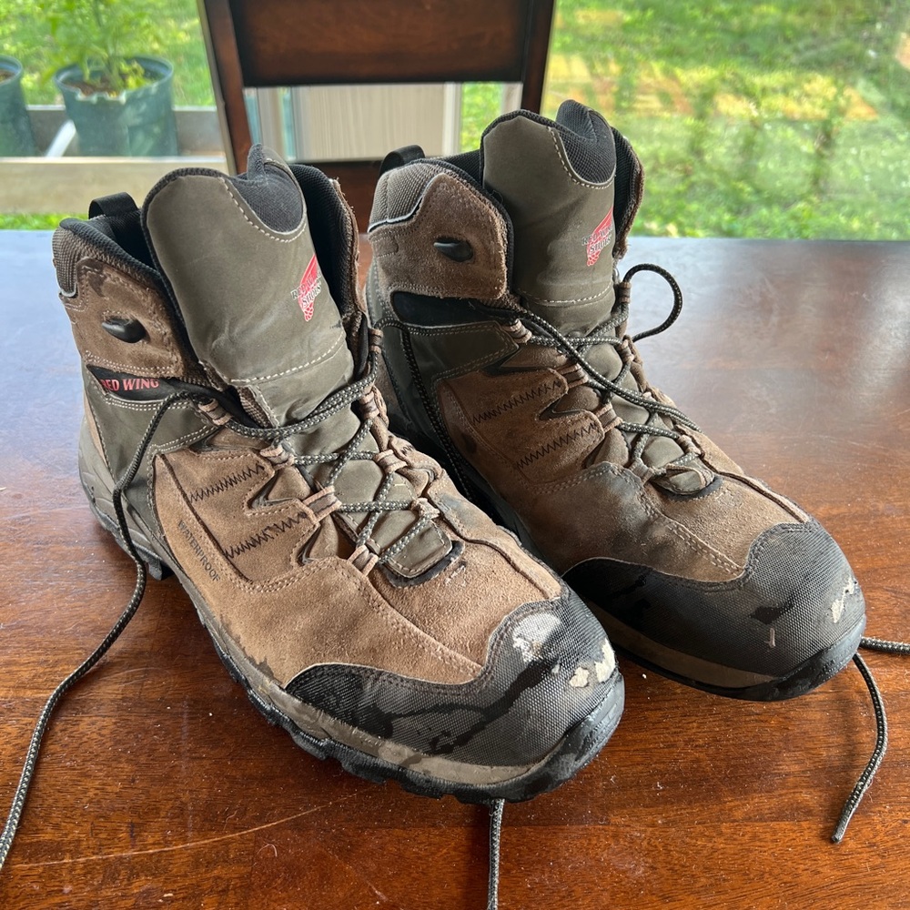 Red wing truhiker boots size 13 waterproof steel toe